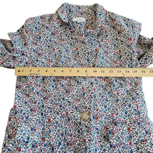 Loft womens Sz 0 multicolor floral blazer jacket - Picture 5 of 8
